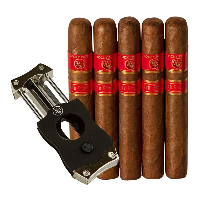 Promos - 5 Rocky Patel Sun Grown Robusto & Colibri V-Cut Cutter